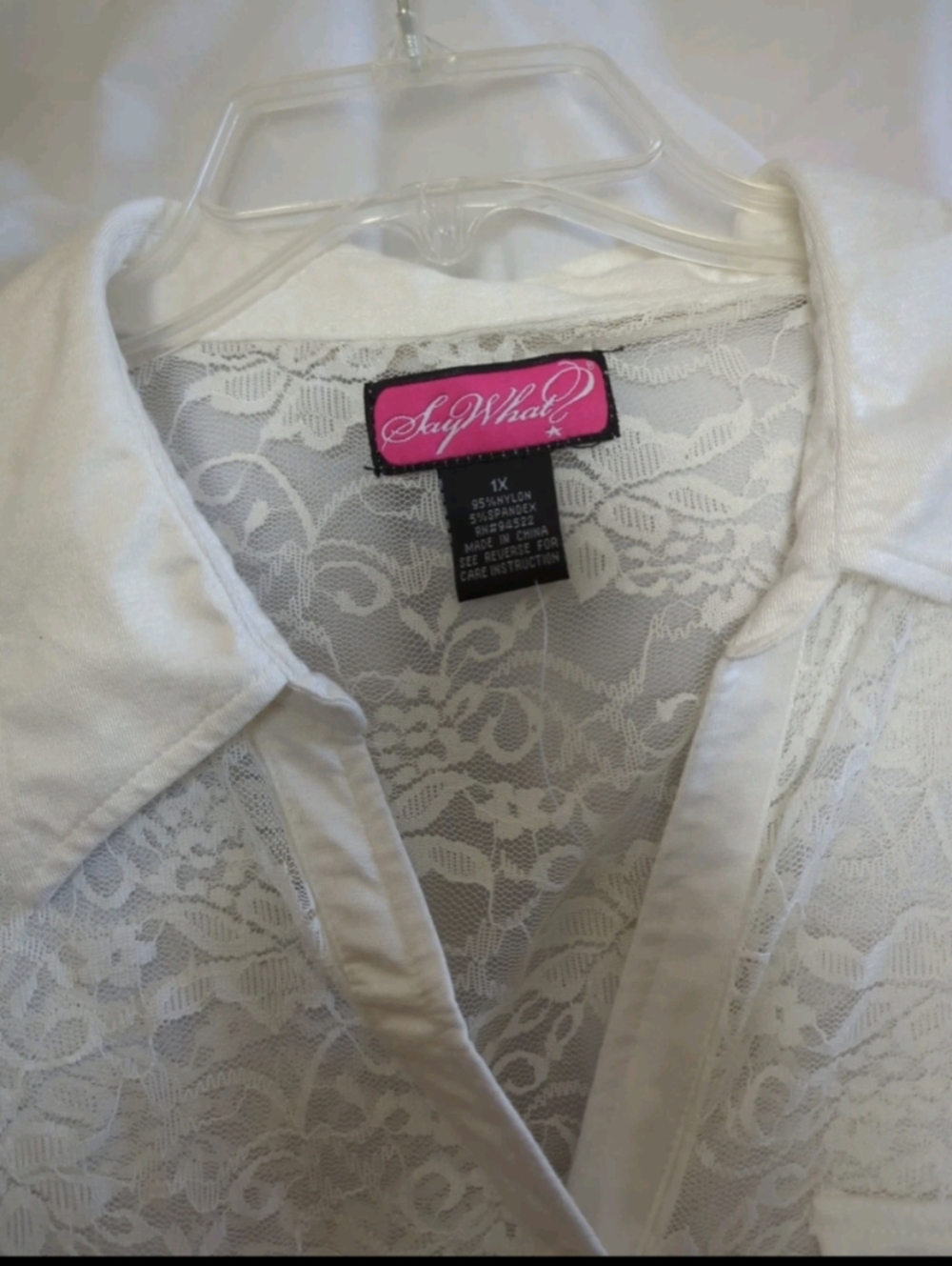 Crochet Lace Top Size 1X
